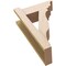 Ekena Millwork 6-in W x 14-in D x 22-in H Funston Trad Rough Cedar Woodgrain TimberThane Outlooker, Primed Tan OUTUR060X14X22FST04RCPR - alternate 4